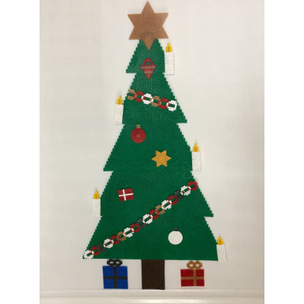 Juletræ med pynt Julemønster af Rito Krea - Perlemønster Jul 58-72-87c - Lille træ - 58 cm